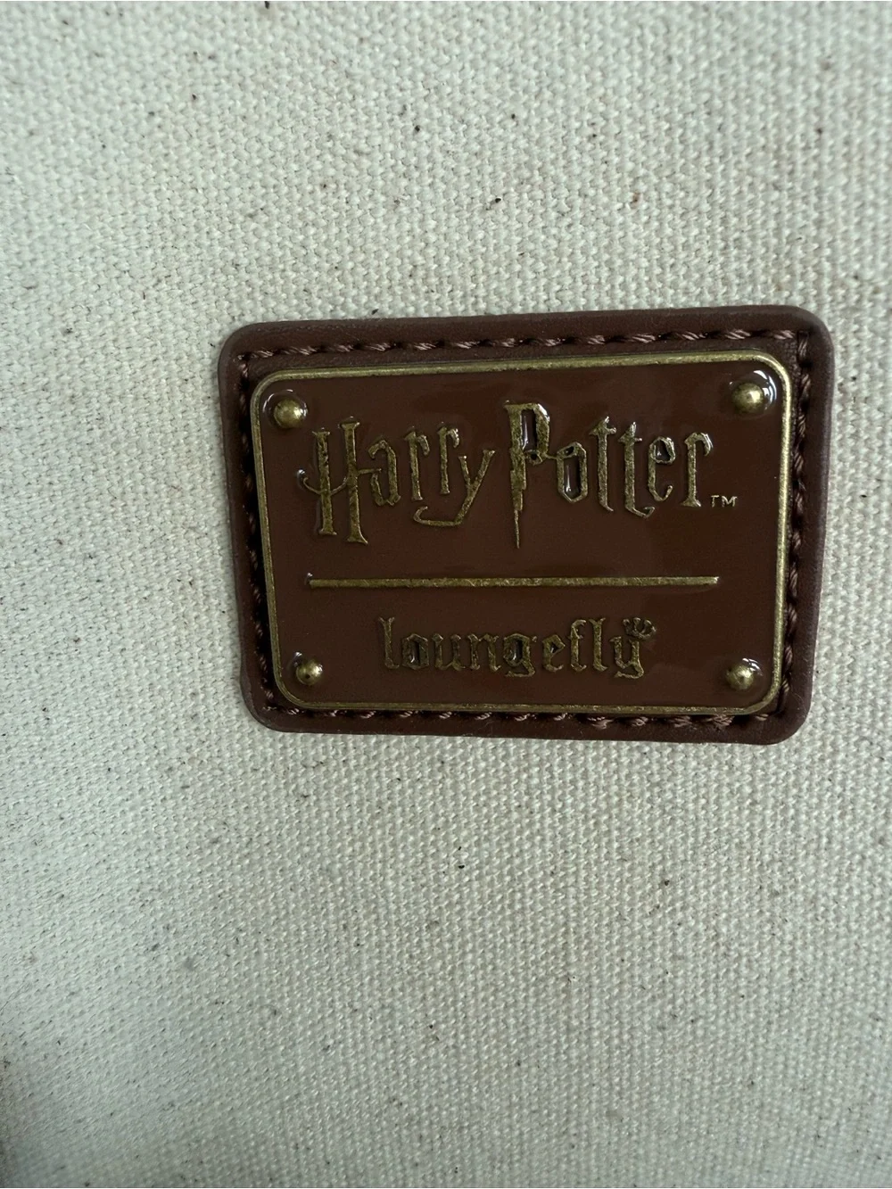 Loungefly Cream Canvas  Harry Potter  Tote with Brown Trim & Floral Zip Wallet